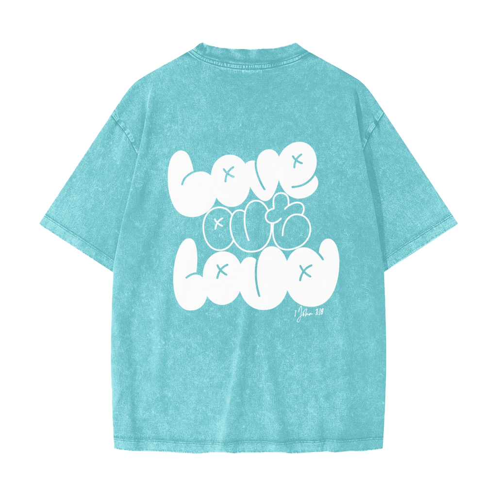 LOVE OUT LOUD,AREVUT,TSHIRT,OVERSIZED,FAITH BASED,UNISEX