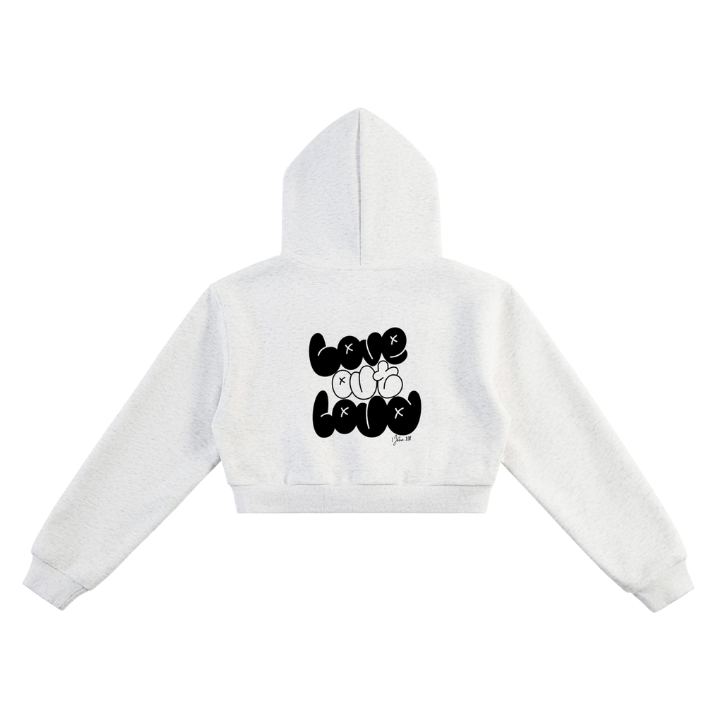 LOVE OUT LOUD,CROPPED HOODIE,FAITH BASED,WOMEN
