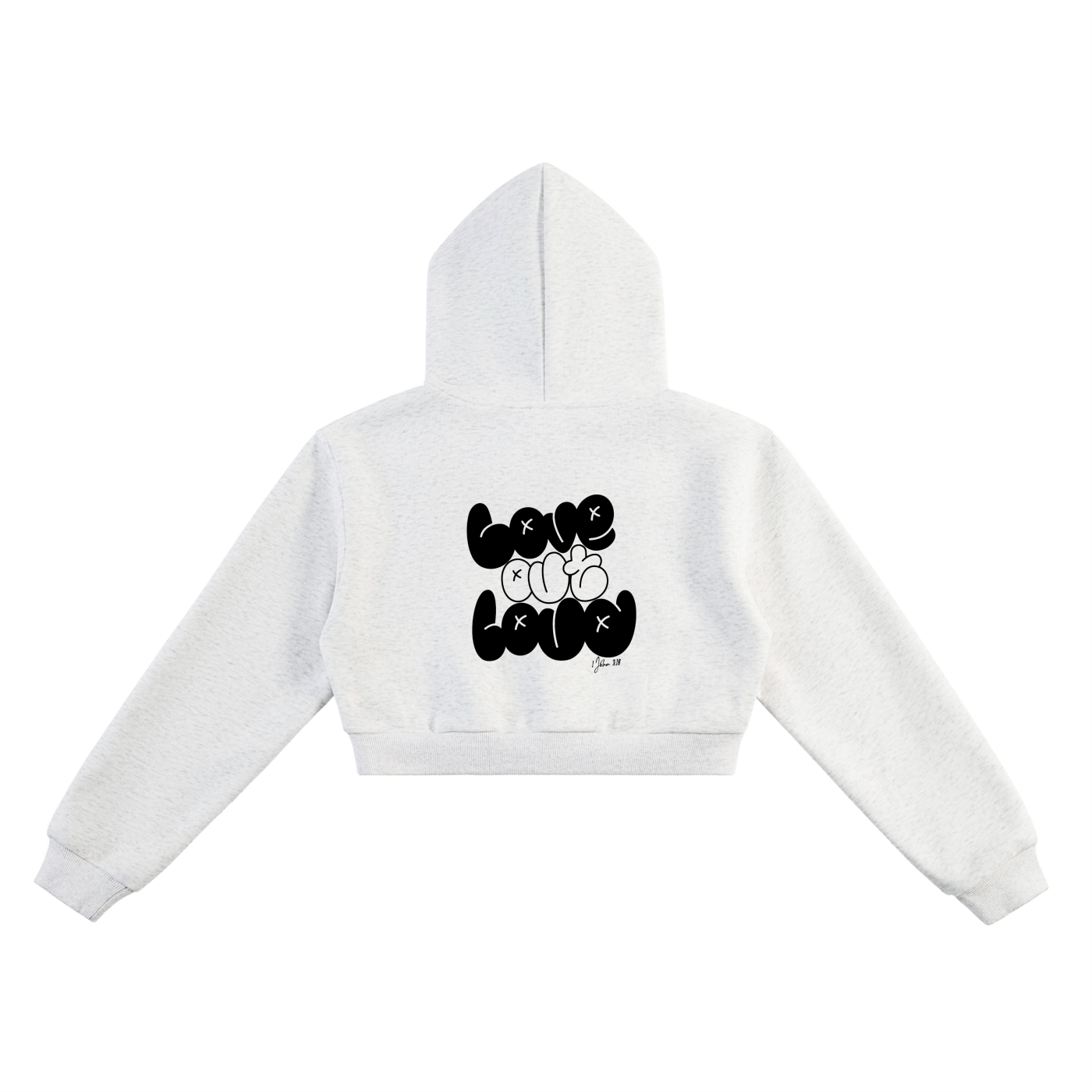 LOVE OUT LOUD,CROPPED HOODIE,FAITH BASED,WOMEN